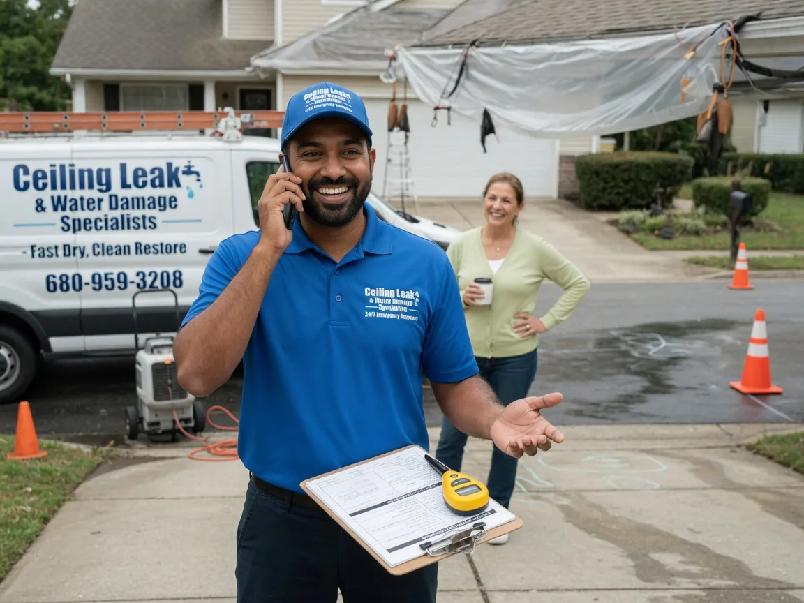 Ceiling Leak Cleanup Gwynneville, IN FAQs